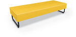 Mooreco Akt Soft Seating Lounge Sofa Bench - Grade 02 Fabric and Powder Coated Sled Legs - SchoolOutlet