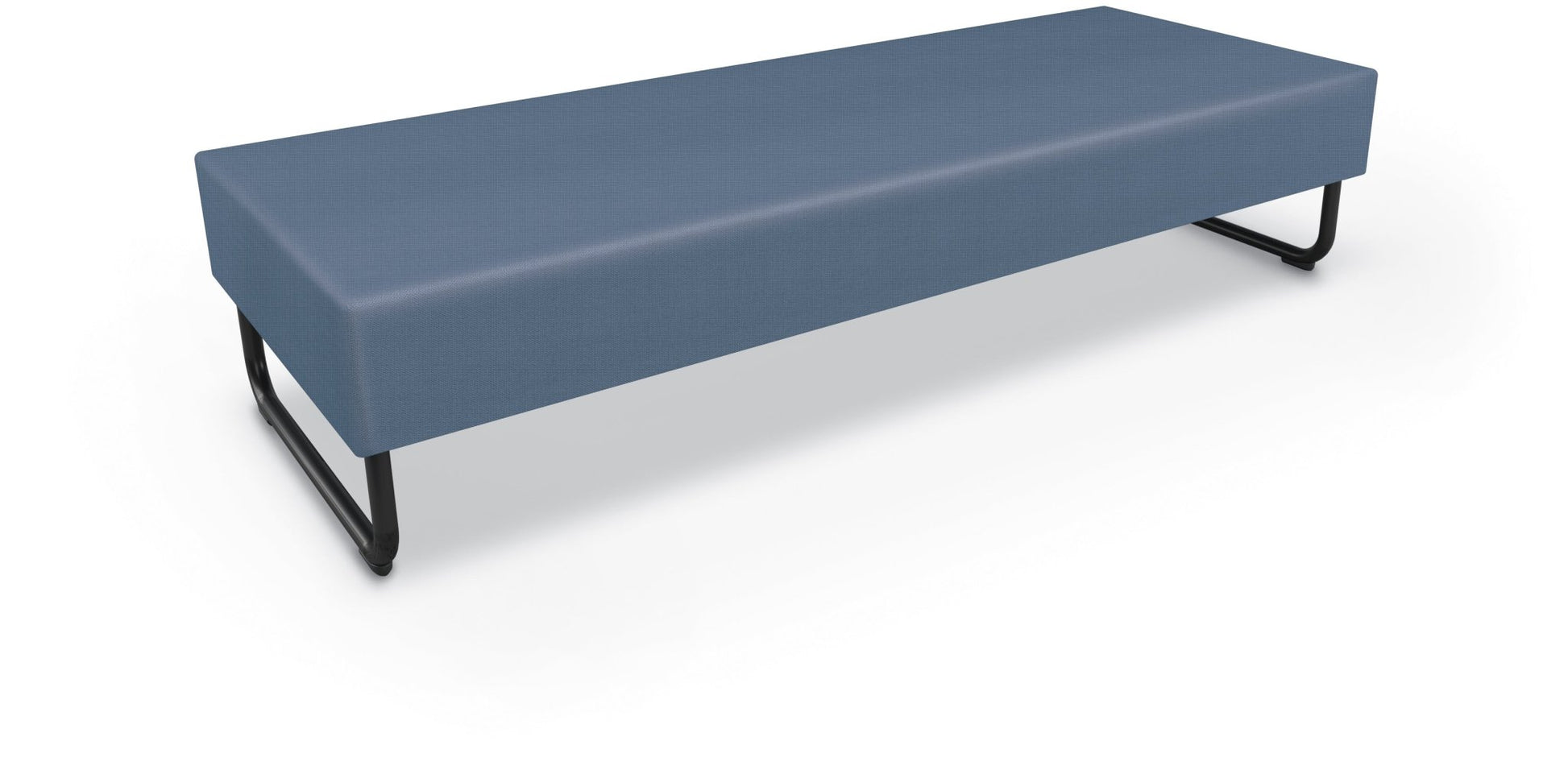 Mooreco Akt Soft Seating Lounge Sofa Bench - Grade 02 Fabric and Powder Coated Sled Legs - SchoolOutlet