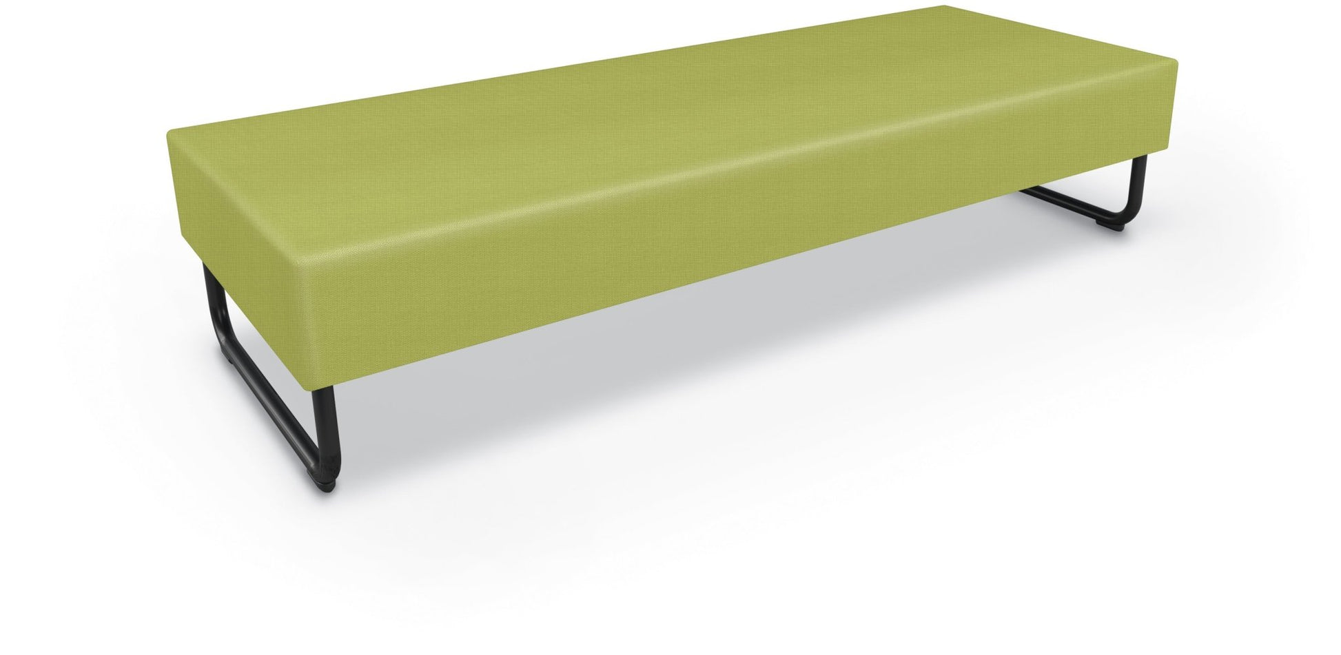 Mooreco Akt Soft Seating Lounge Sofa Bench - Grade 02 Fabric and Powder Coated Sled Legs - SchoolOutlet