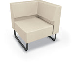 Mooreco Akt Soft Seating Lounge Corner Chair - Grade 02 Fabric and Powder Coated Sled Legs - SchoolOutlet