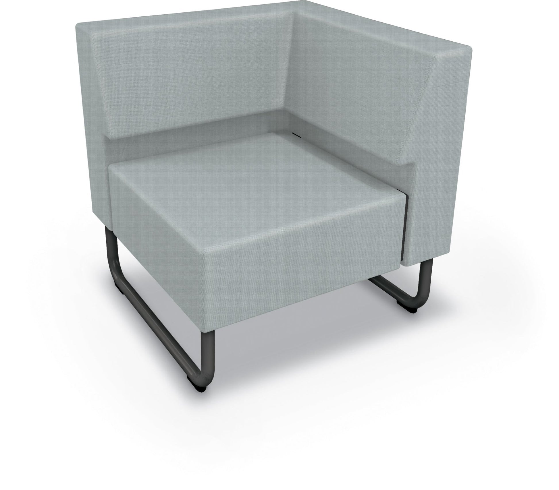 Mooreco Akt Soft Seating Lounge Corner Chair - Grade 02 Fabric and Powder Coated Sled Legs - SchoolOutlet