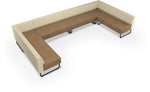 Mooreco Akt Soft Seating Lounge Corner Chair - Grade 02 Fabric and Powder Coated Sled Legs - SchoolOutlet