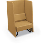 Mooreco Akt Soft Seating Lounge High Back Chair - Grade 02 Fabric and Powder Coated Sled Legs - SchoolOutlet