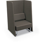 Mooreco Akt Soft Seating Lounge High Back Chair - Grade 02 Fabric and Powder Coated Sled Legs - SchoolOutlet