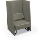 Mooreco Akt Soft Seating Lounge High Back Chair - Grade 02 Fabric and Powder Coated Sled Legs - SchoolOutlet