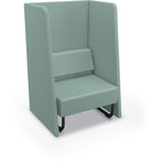 Mooreco Akt Soft Seating Lounge High Back Chair - Grade 02 Fabric and Powder Coated Sled Legs - SchoolOutlet