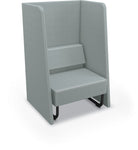 Mooreco Akt Soft Seating Lounge High Back Chair - Grade 02 Fabric and Powder Coated Sled Legs - SchoolOutlet