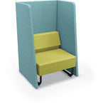 Mooreco Akt Soft Seating Lounge High Back Chair - Grade 02 Fabric and Powder Coated Sled Legs - SchoolOutlet