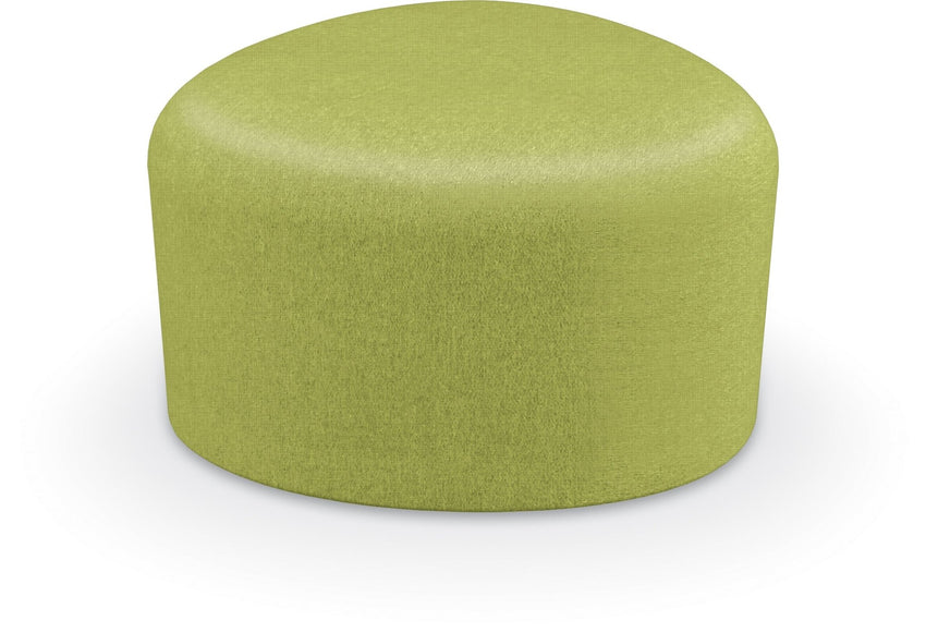 Mooreco Akt Soft Seating Lounge Small Ottoman - Grade 02 Fabric and Powder Coated Sled Legs - SchoolOutlet