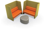 Mooreco Akt Soft Seating Lounge Small Ottoman - Grade 02 Fabric and Powder Coated Sled Legs - SchoolOutlet