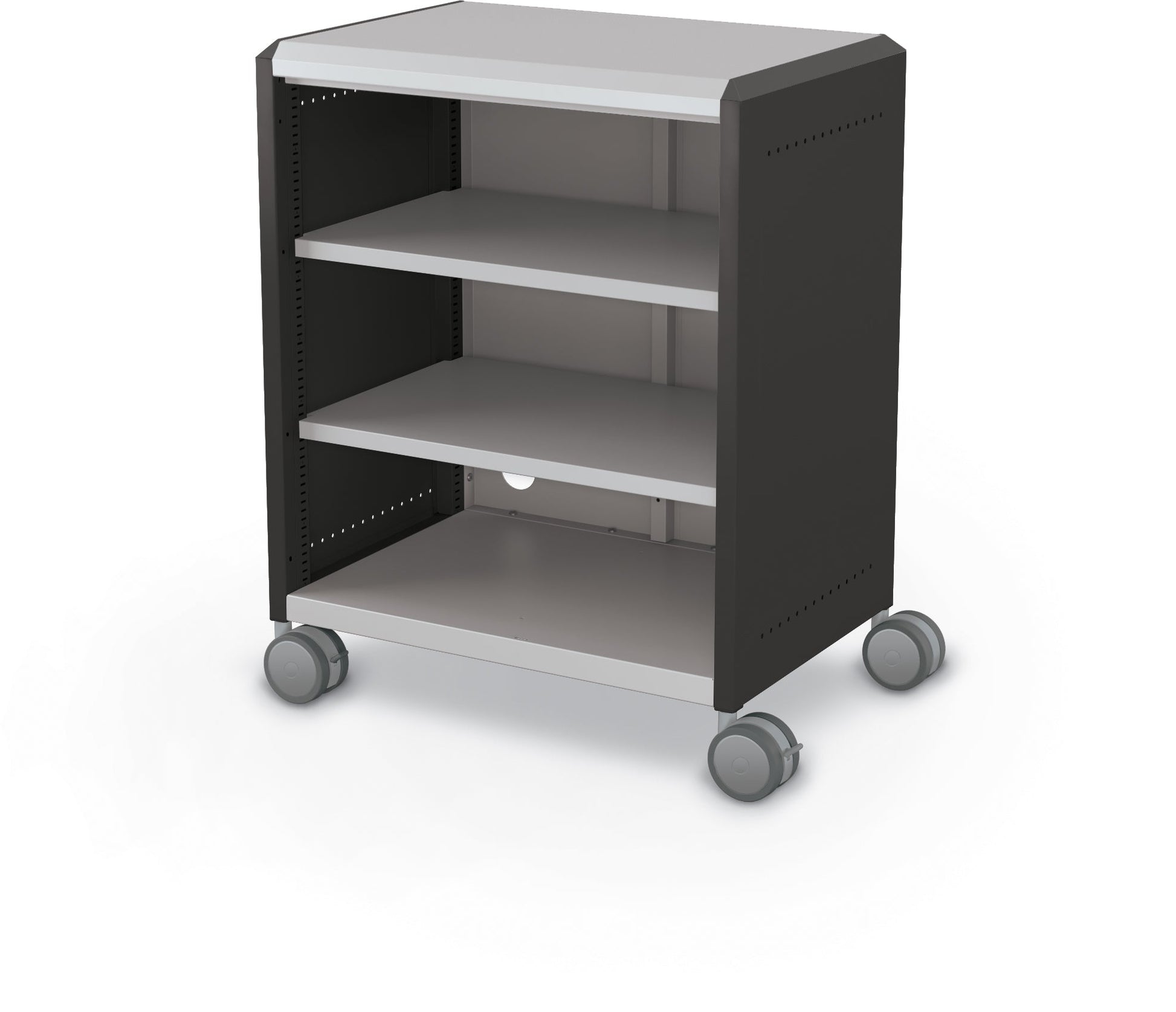 Mooreco Compass Cabinet Midi H2 Standard Back and Side Panels, No Doors with Shelves and Casters (MOR-B2A1X1D1X0) - SchoolOutlet