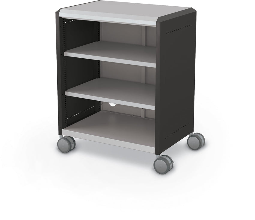 Mooreco Compass Cabinet Midi H2 Standard Back and Side Panels, No Doors with Shelves and Casters (MOR-B2A1X1D1X0) - SchoolOutlet