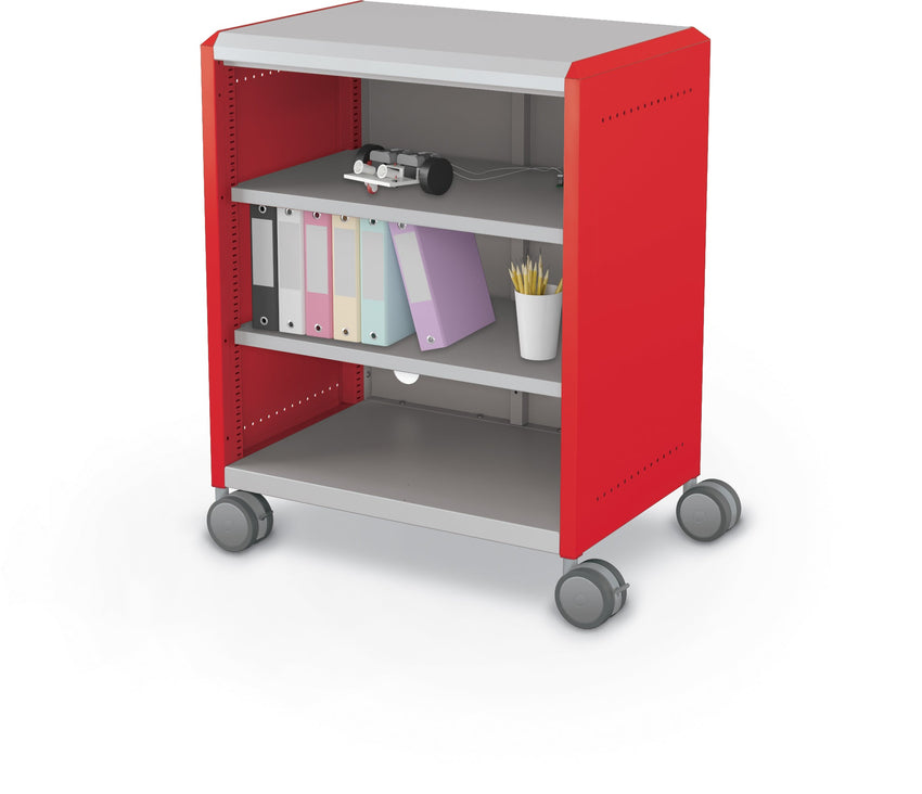 Mooreco Compass Cabinet Midi H2 Standard Back and Side Panels, No Doors with Shelves and Casters (MOR-B2A1X1D1X0) - SchoolOutlet