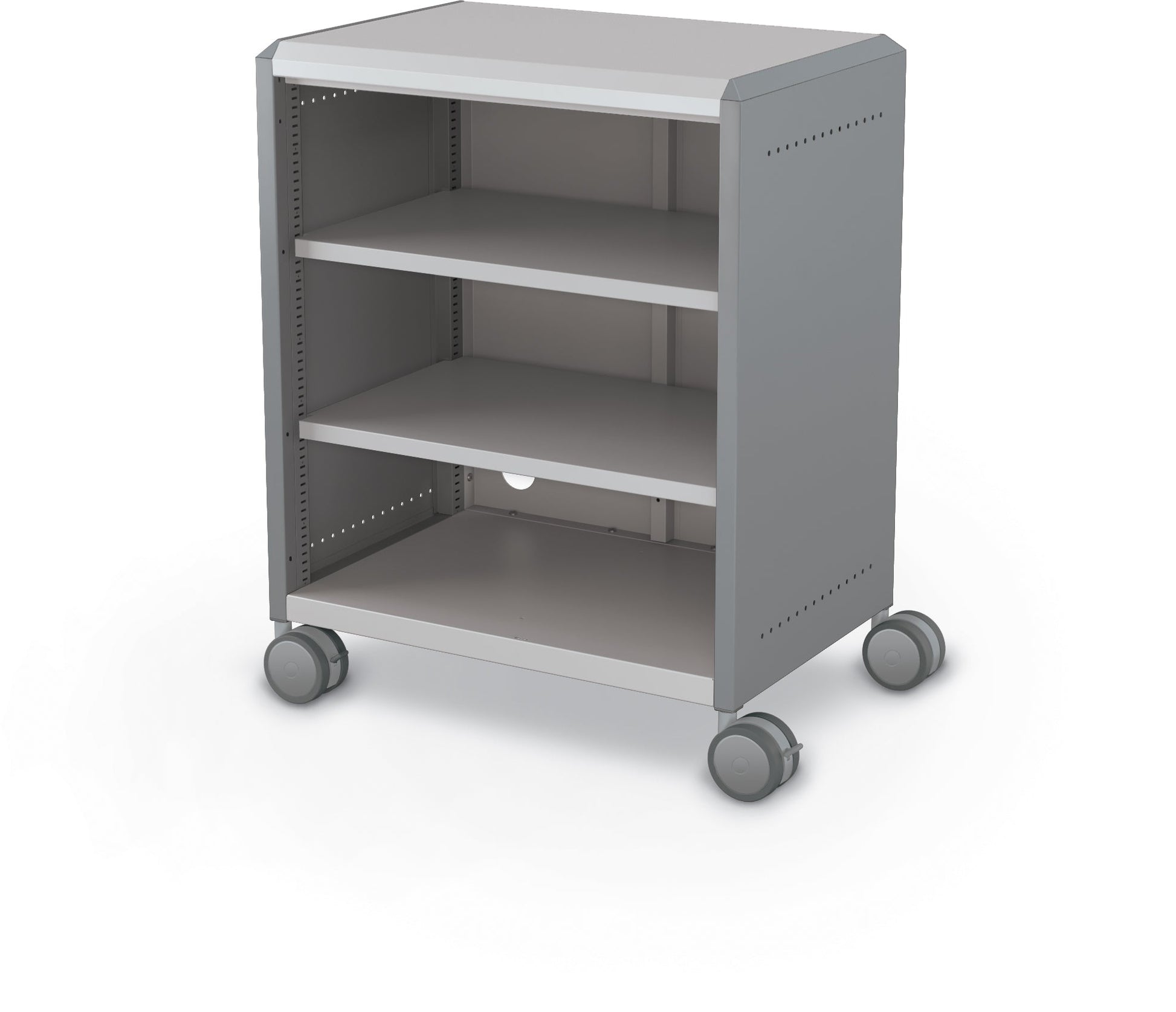 Mooreco Compass Cabinet Midi H2 Standard Back and Side Panels, No Doors with Shelves and Casters (MOR-B2A1X1D1X0) - SchoolOutlet