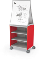 Mooreco Compass Cabinet Midi H2 Standard Back and Side Panels - No Doors with Shelves, Casters and Ogee Board (MOR-B2A1X1D1B0) - SchoolOutlet