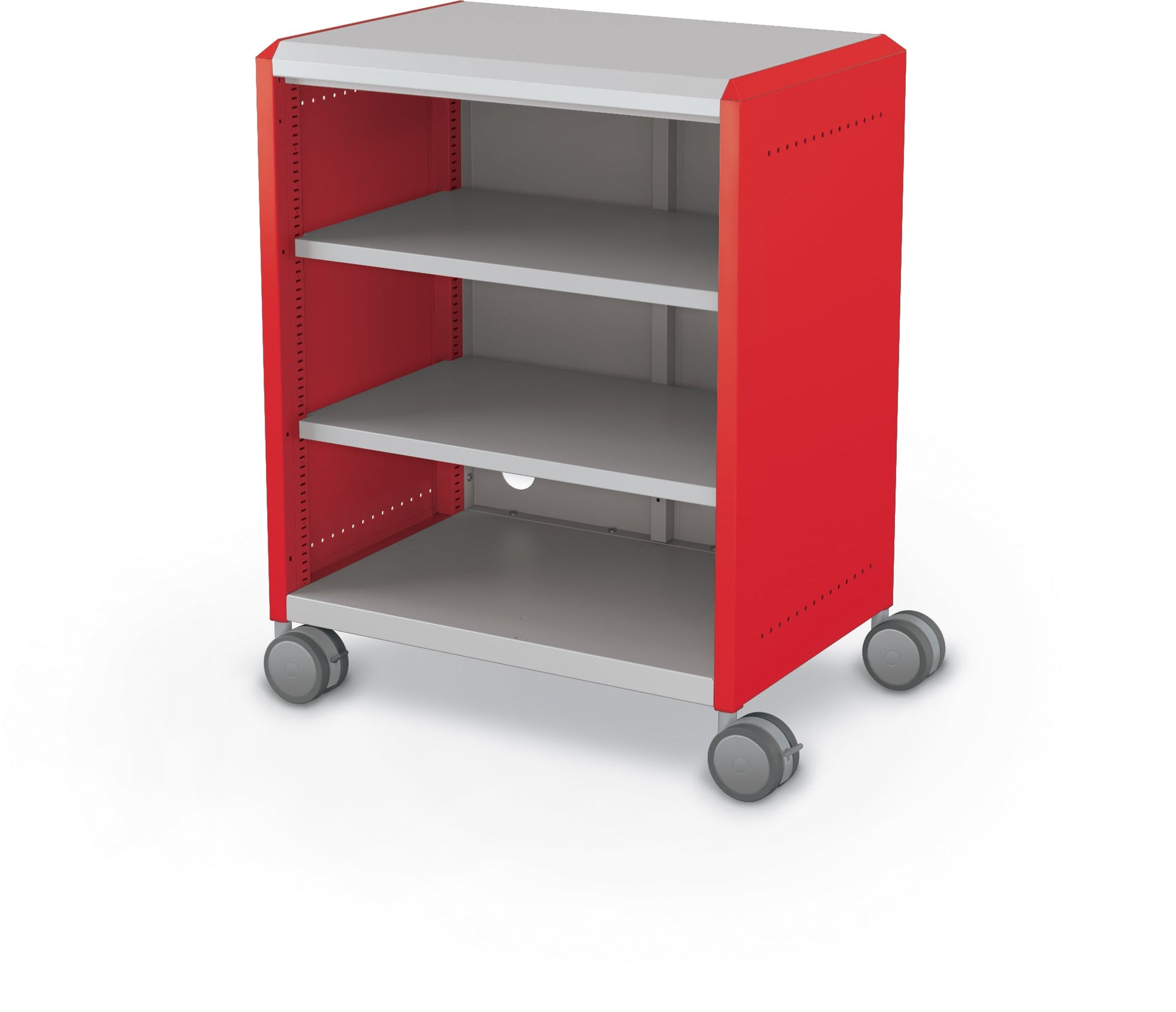 Mooreco Compass Cabinet Midi H2 Standard Back and Side Panels, No Doors with Shelves and Casters (MOR-B2A1X1D1X0) - SchoolOutlet