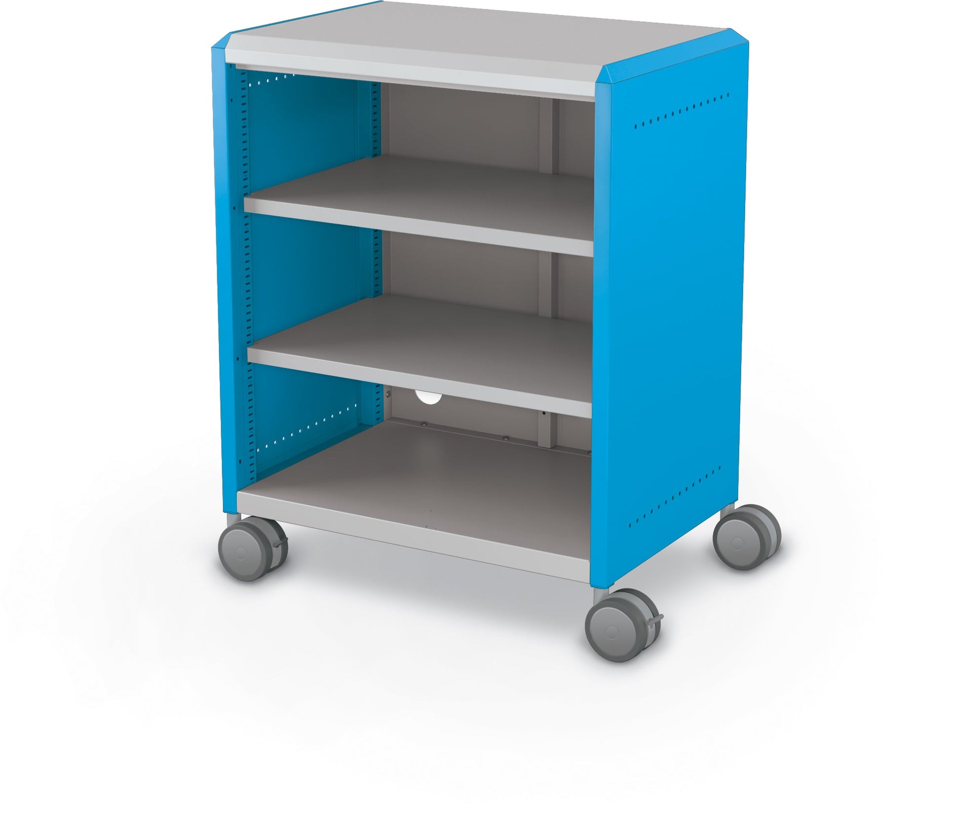 Mooreco Compass Cabinet Midi H2 Standard Back and Side Panels, No Doors with Shelves and Casters (MOR-B2A1X1D1X0) - SchoolOutlet