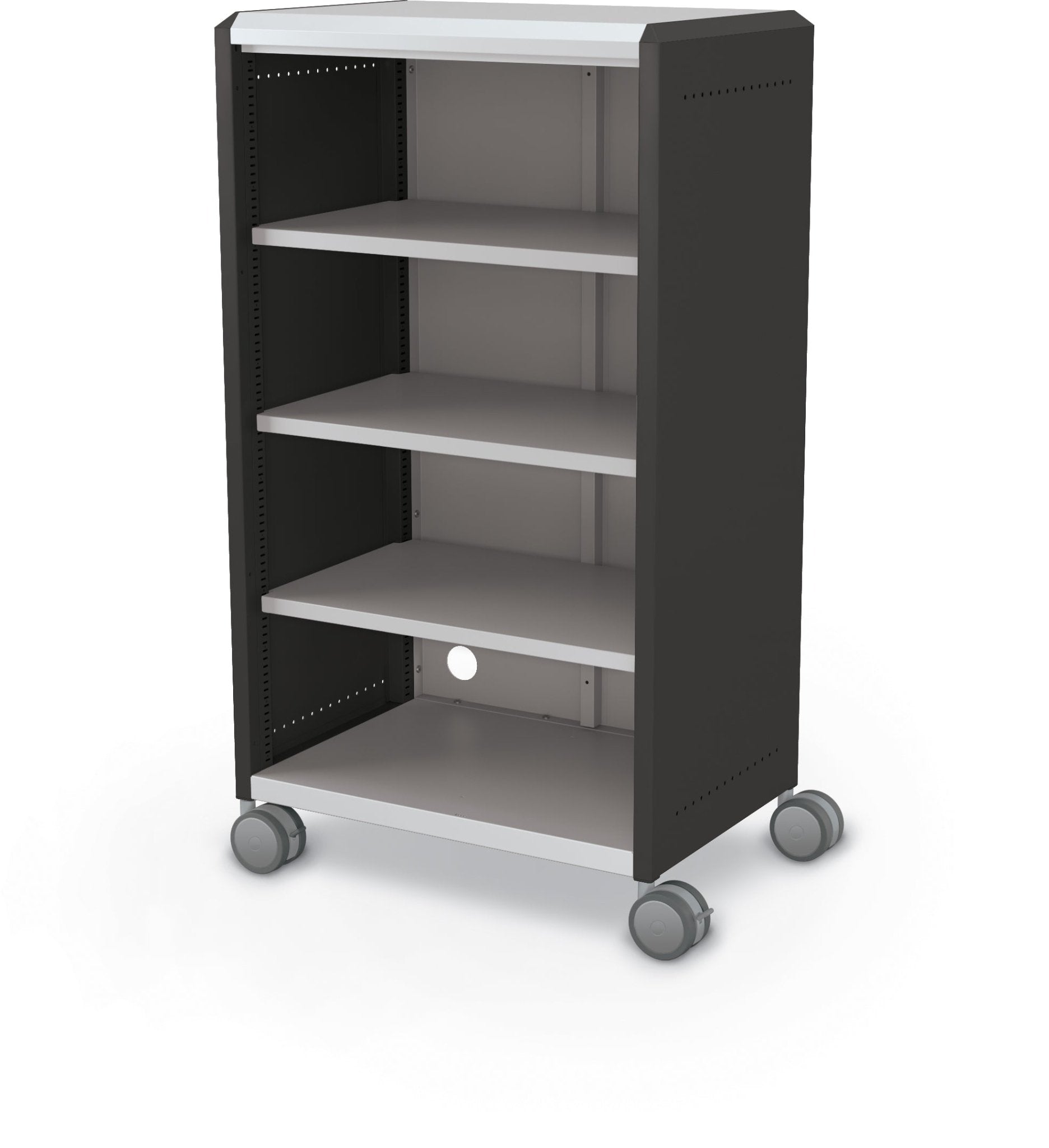 Mooreco Compass Cabinet Midi H3 Standard Back Panel and Side Panels, No Doors with Shelves and Casters (MOR-C2A1X1D1X0) - SchoolOutlet