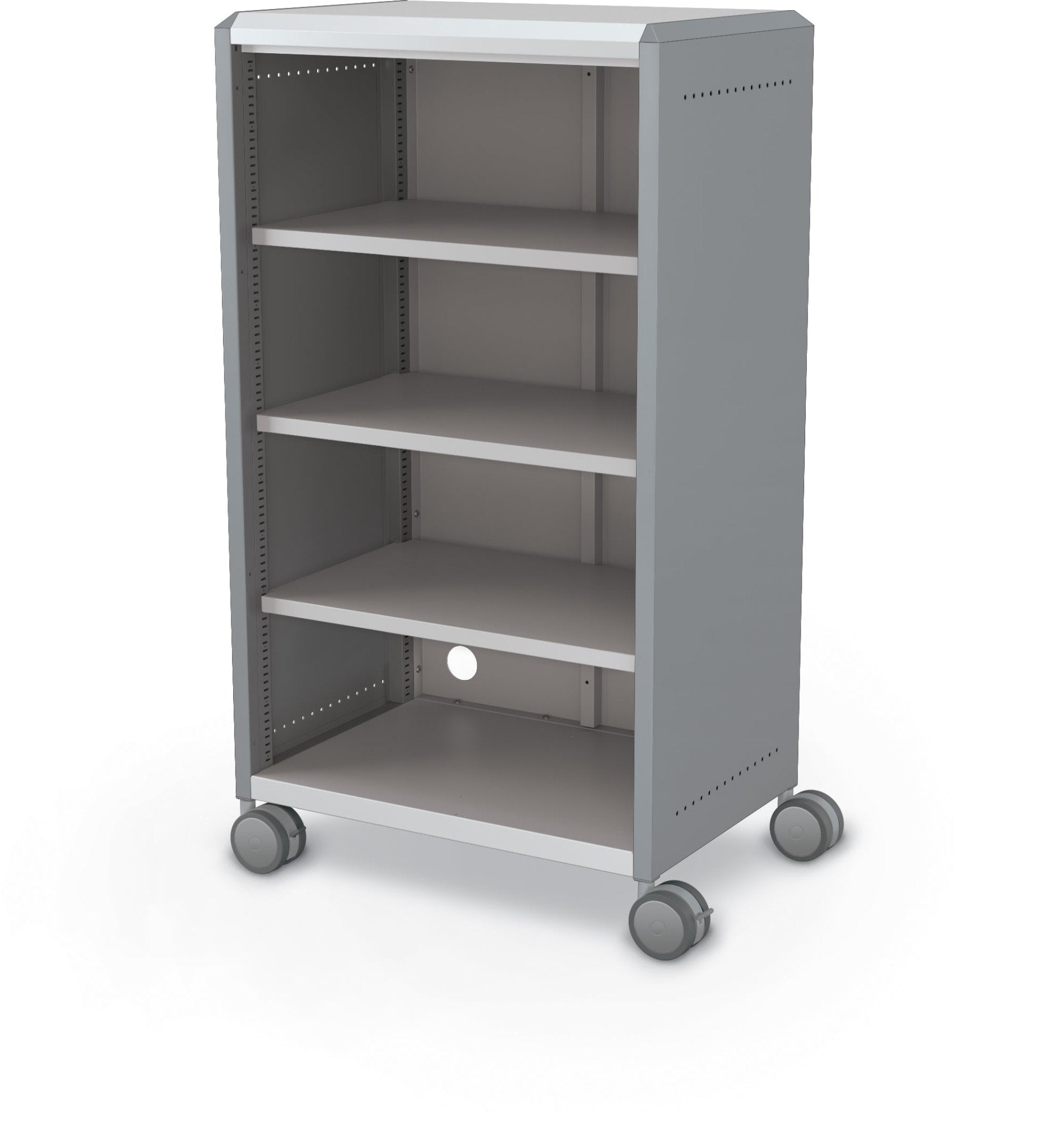 Mooreco Compass Cabinet Midi H3 Standard Back Panel and Side Panels, No Doors with Shelves and Casters (MOR-C2A1X1D1X0) - SchoolOutlet
