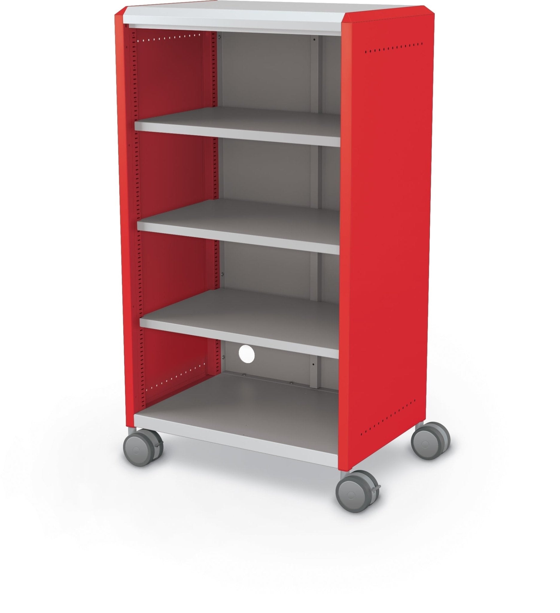 Mooreco Compass Cabinet Midi H3 Standard Back Panel and Side Panels, No Doors with Shelves and Casters (MOR-C2A1X1D1X0) - SchoolOutlet