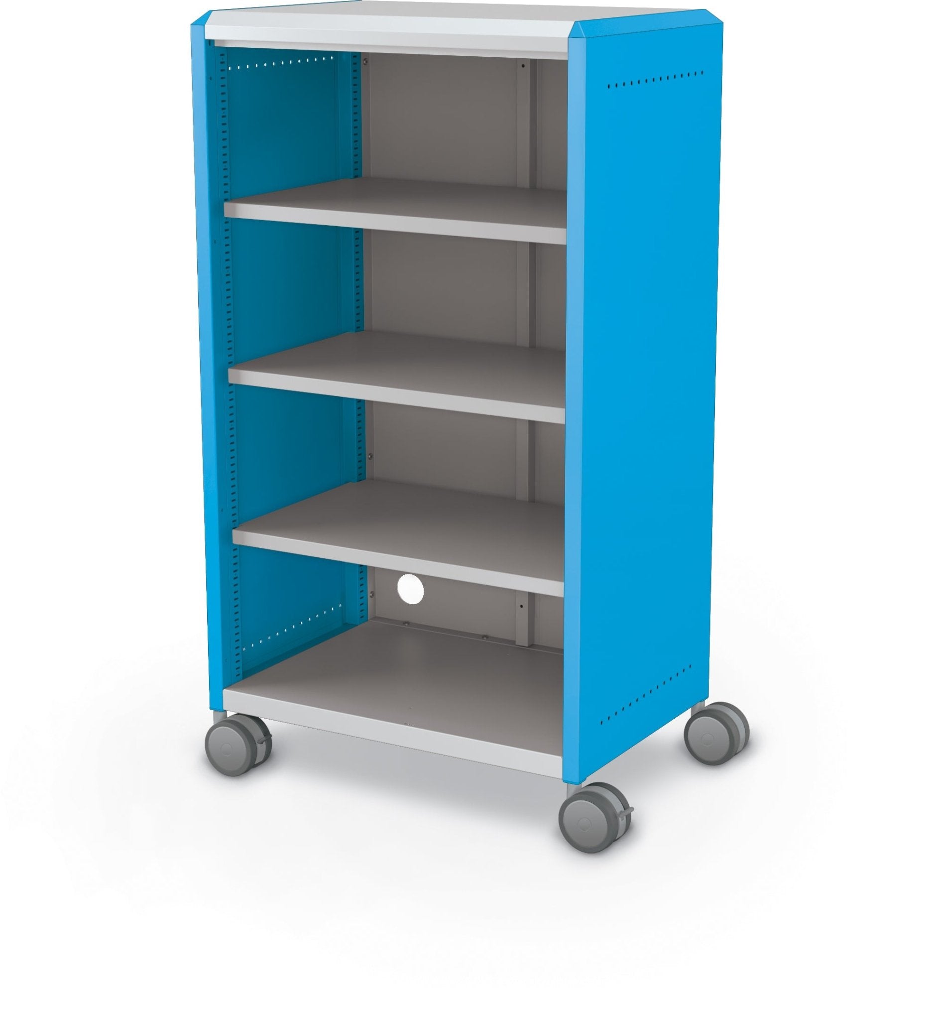 Mooreco Compass Cabinet Midi H3 Standard Back Panel and Side Panels, No Doors with Shelves and Casters (MOR-C2A1X1D1X0) - SchoolOutlet