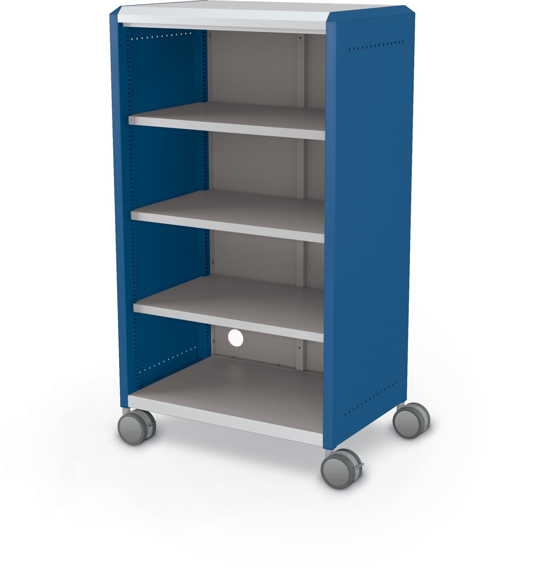 Mooreco Compass Cabinet Midi H3 Standard Back Panel and Side Panels, No Doors with Shelves and Casters (MOR-C2A1X1D1X0) - SchoolOutlet