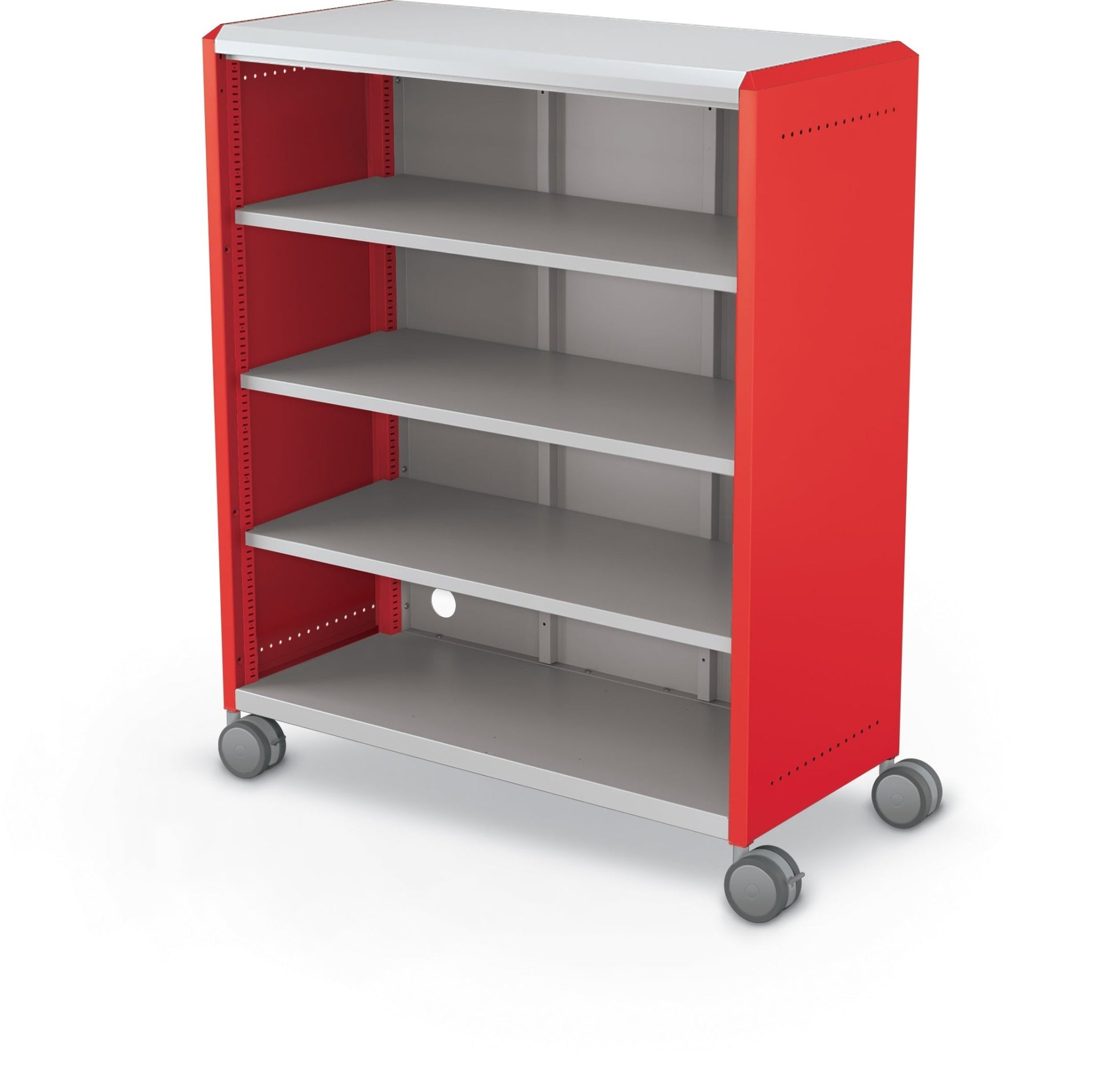 Mooreco Compass Cabinet Maxi H3 - Standard Back and Side Panels - No Doors with Shelves and Casters (MOR-C3A1X1D1X0) - SchoolOutlet