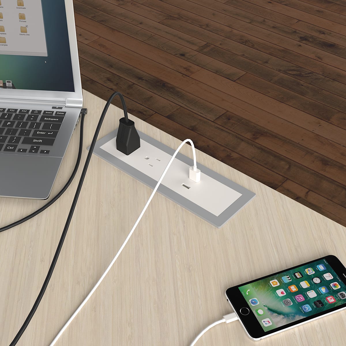 Mooreco Face-Up Electrical Unit for Soft Seating or Laminate Tops (MOR-E3) - SchoolOutlet