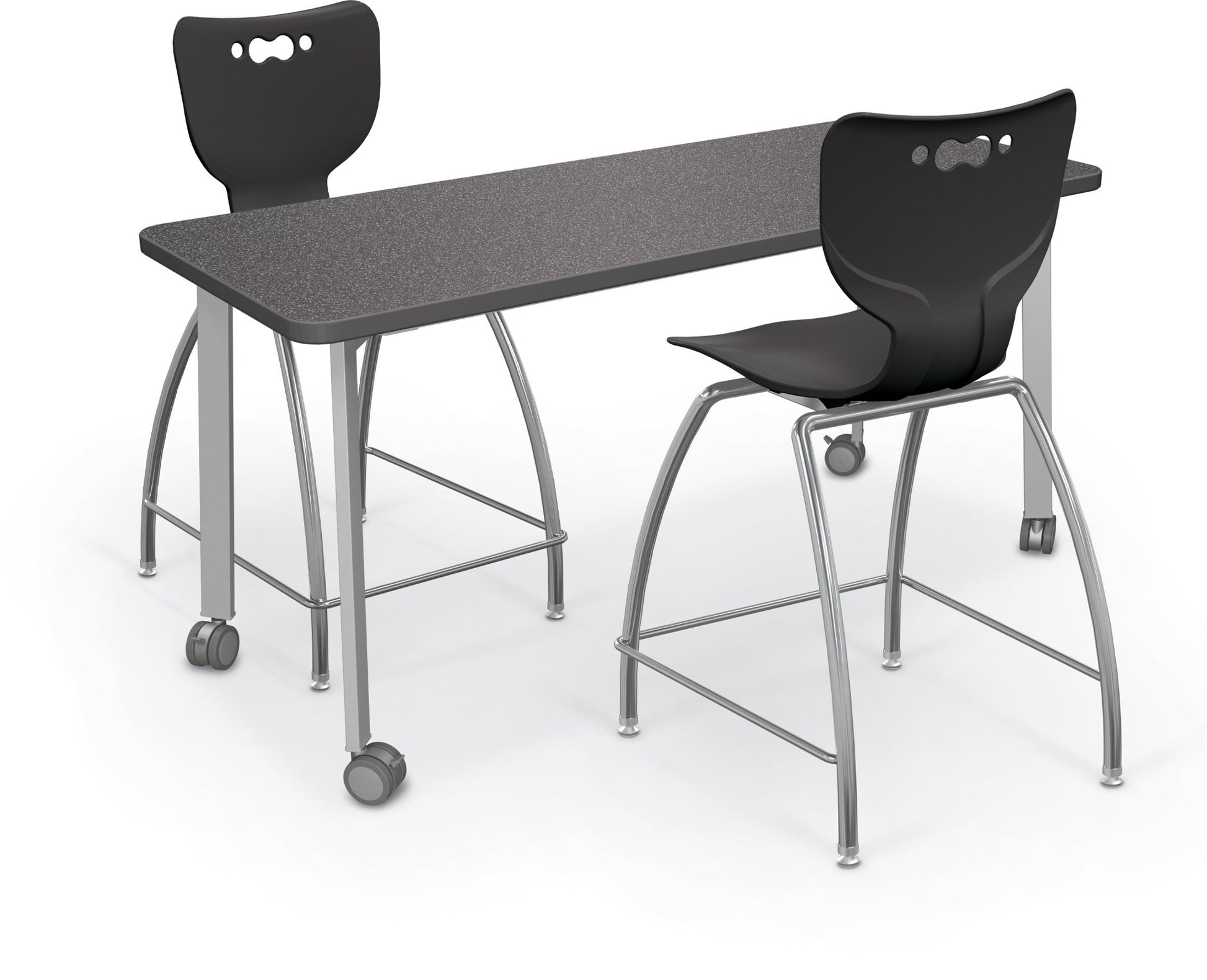 Mooreco Akt Table – 20"D x 60"W Rectangle, Laminate Top, Fixed Height Available in 29"H, 36"H, or 42"H - SchoolOutlet