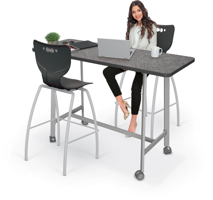 Mooreco Akt Table – 20"D x 60"W Rectangle, Laminate Top, Fixed Height Available in 29"H, 36"H, or 42"H - SchoolOutlet