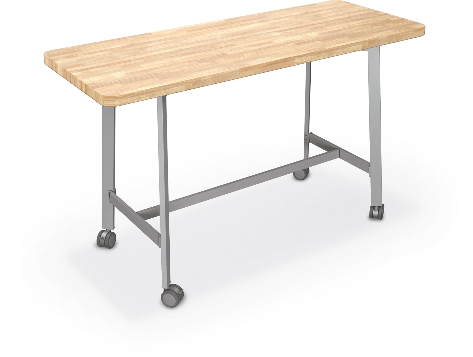 Mooreco Akt Table – 24"D x 60"W Rectangle, Laminate or Butcher Block Top , Fixed Height Available in 29"H, 36"H, or 42"H - SchoolOutlet