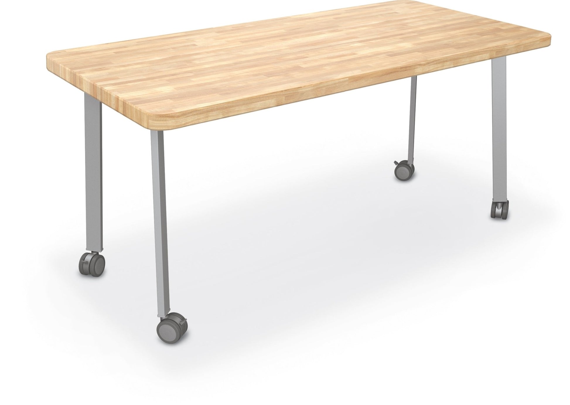 Mooreco Akt Table – 30"D x 60"W Rectangle, Laminate or Butcher Block Top, Fixed Height Available in 29"H, 36"H, or 42"H - SchoolOutlet