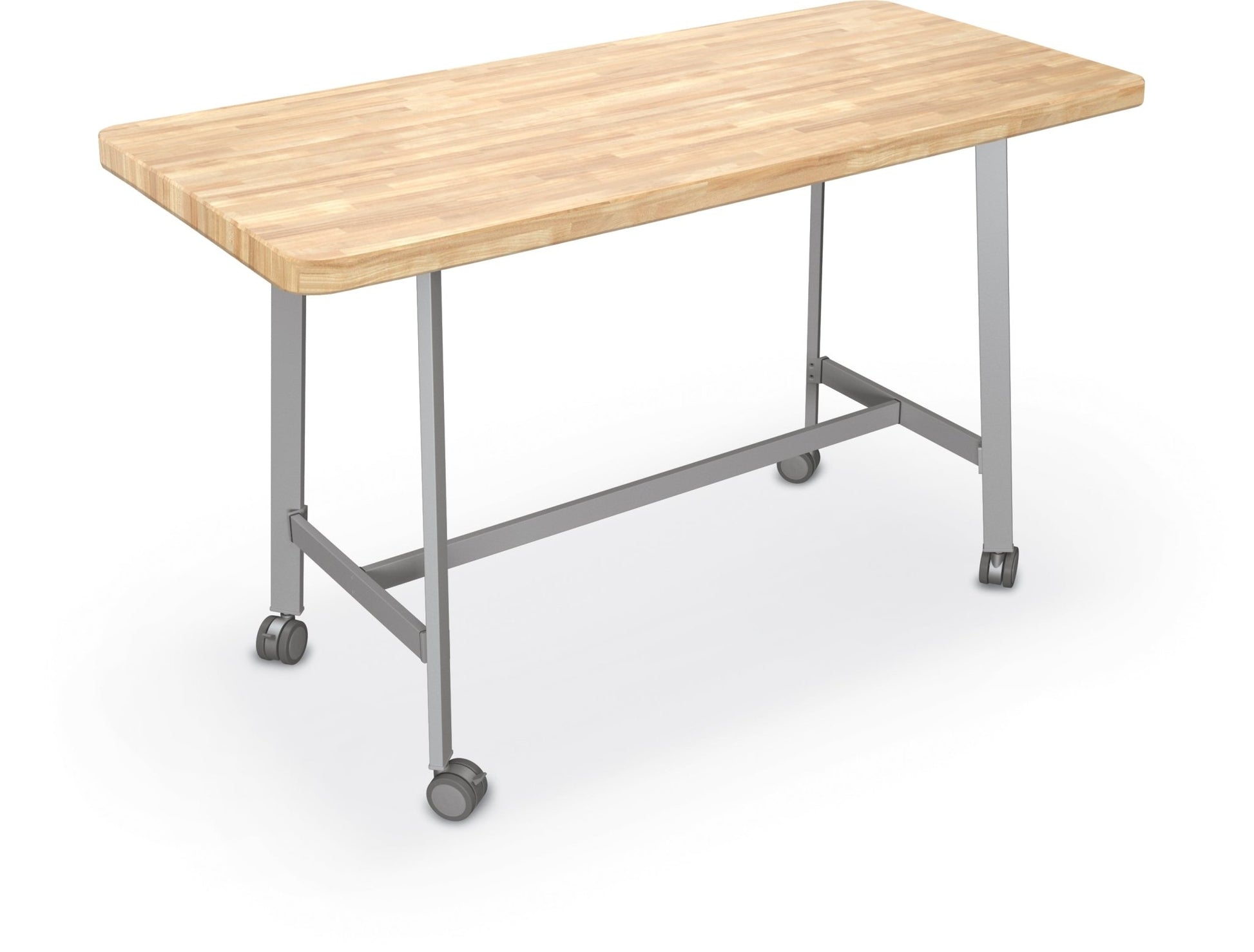 Mooreco Akt Table – 30"D x 60"W Rectangle, Laminate or Butcher Block Top, Fixed Height Available in 29"H, 36"H, or 42"H - SchoolOutlet