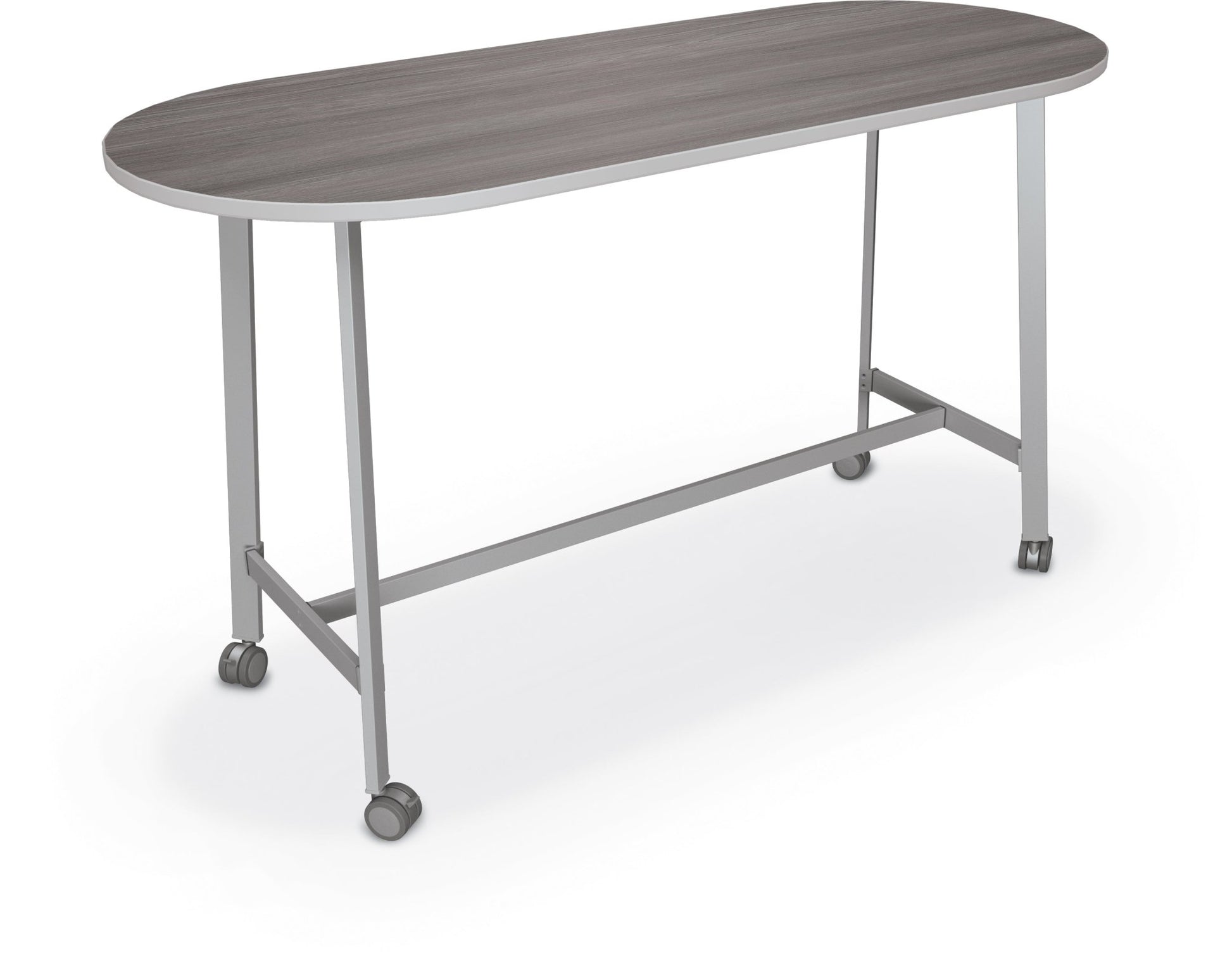 Mooreco Akt Table – 30"D x 72"W Racetrack, Laminate Top, Fixed Height Available in 29"H, 36"H, or 42"H - SchoolOutlet