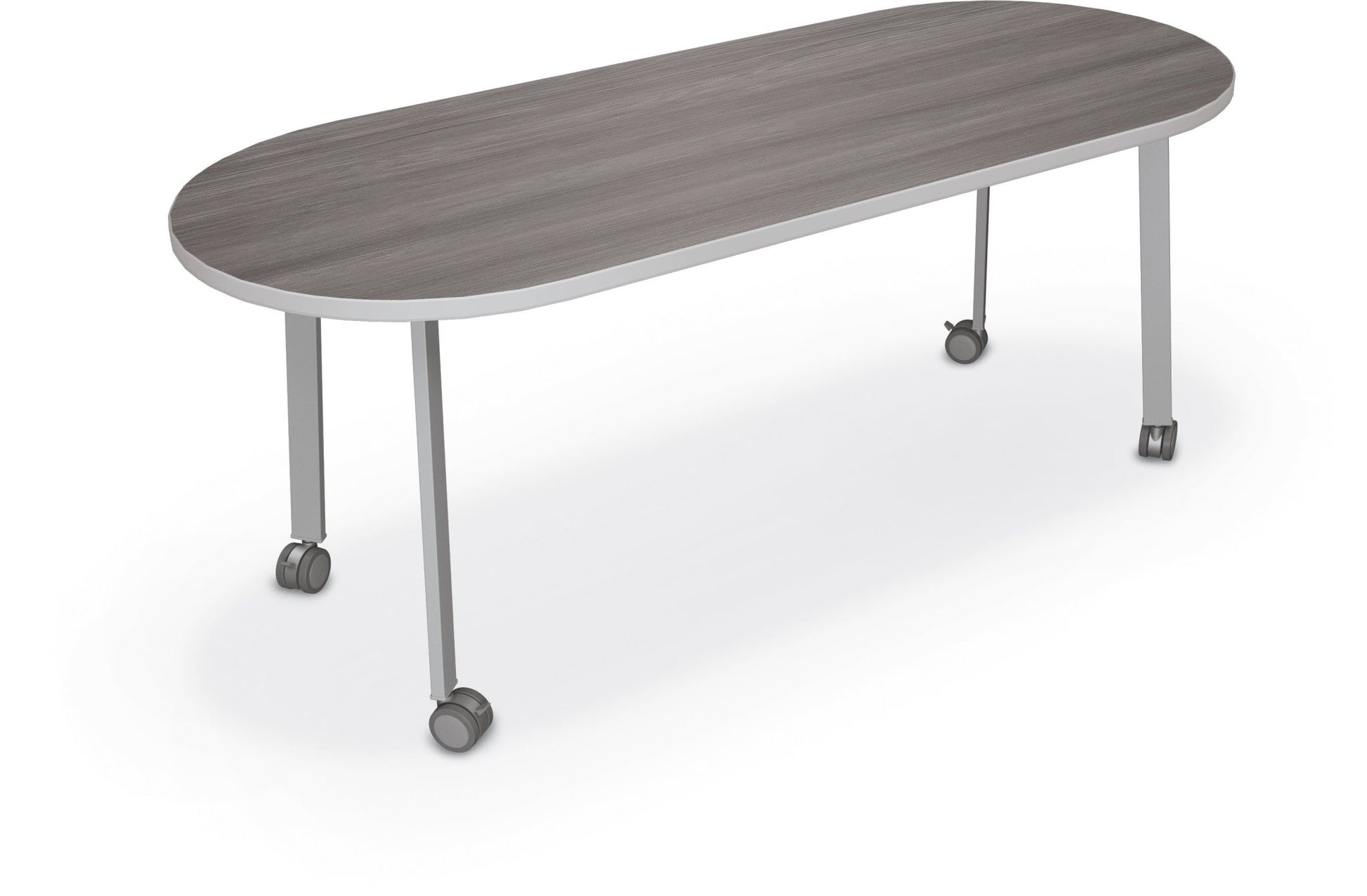 Mooreco Akt Table – 30"D x 72"W Racetrack, Laminate Top, Fixed Height Available in 29"H, 36"H, or 42"H - SchoolOutlet