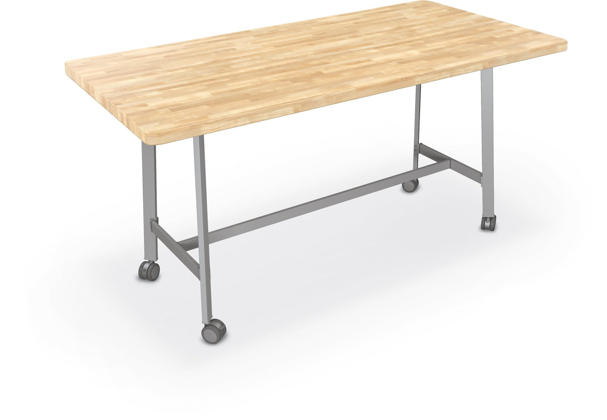 Mooreco Akt Table – 30"D x 72"W Rectangle, Laminate or Butcher Block Top, Fixed Height Available in 29"H, 36"H, or 42"H - SchoolOutlet
