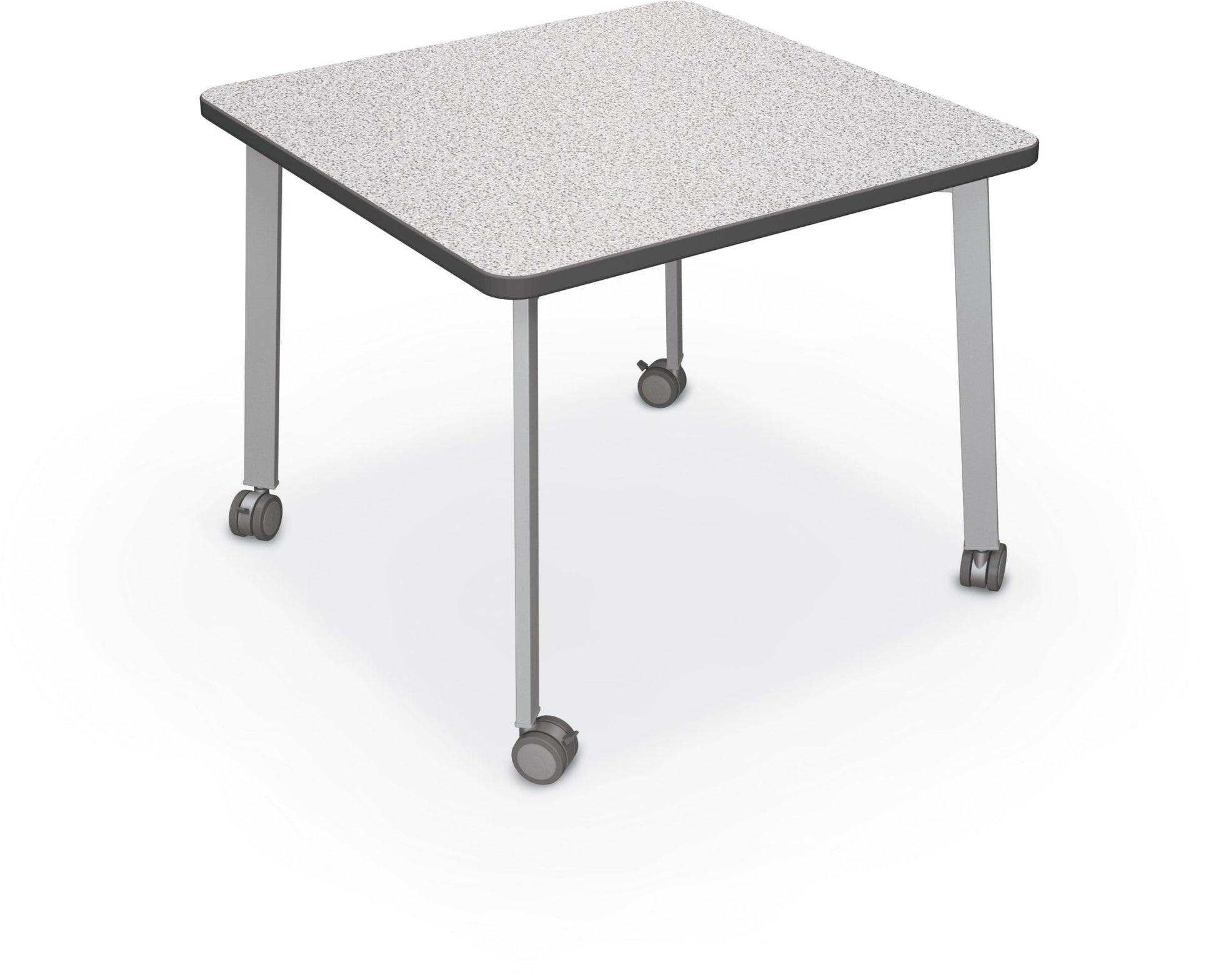 Mooreco Akt Table – 36" Square, Laminate or Butcher Block Top, Fixed Height Available in 29"H, 36"H, or 42"H - SchoolOutlet