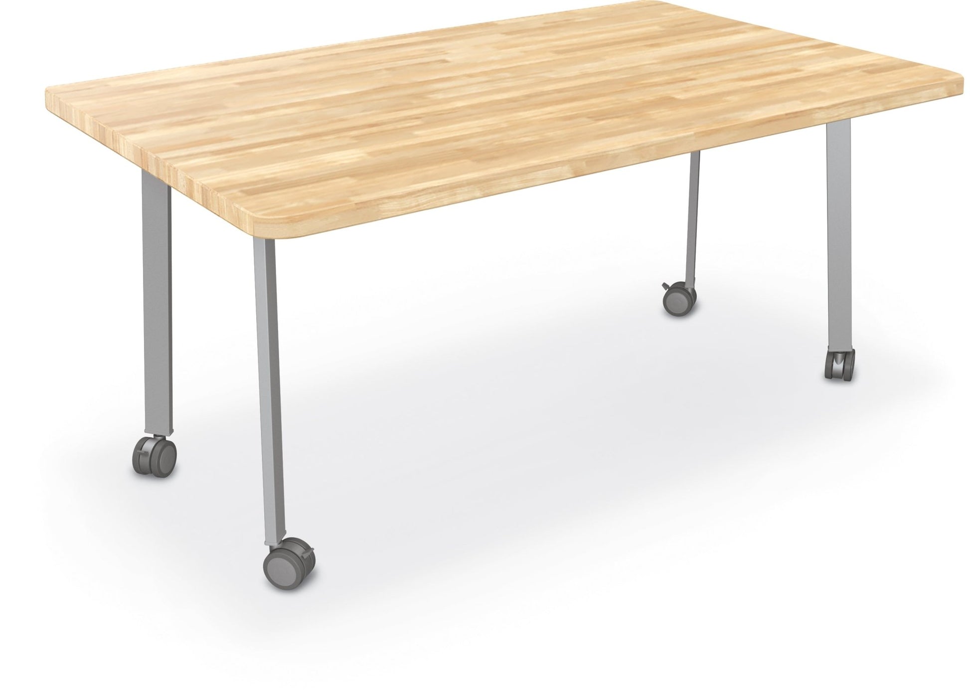 Mooreco Akt Table – 36"D x 60"W Rectangle, Laminate or Butcher Block Top, Fixed Height Available in 29"H, 36"H, or 42"H - SchoolOutlet