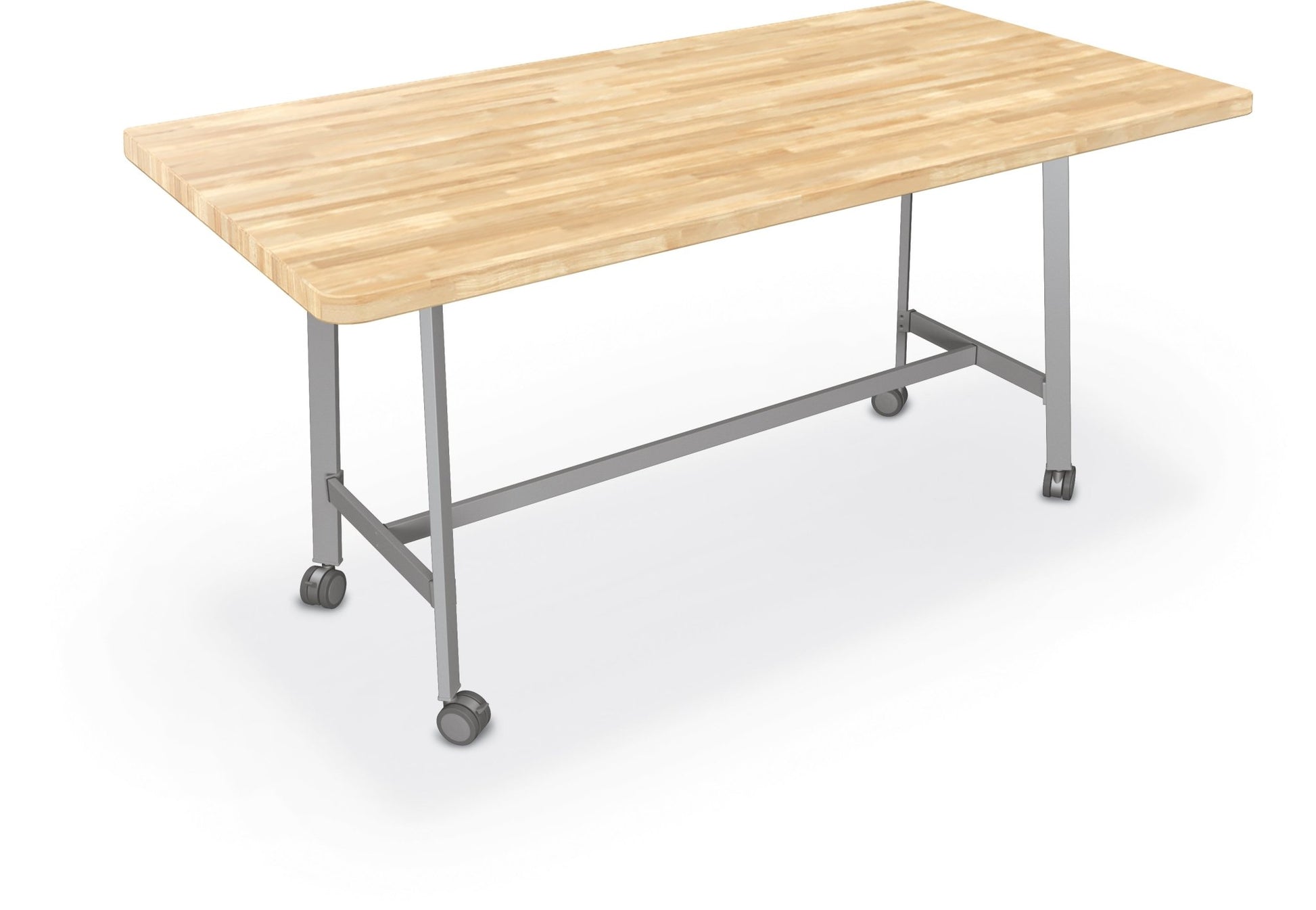 Mooreco Akt Table – 36"D x 72"W Rectangle, Laminate or Butcher Block Top, Fixed Height Available in 29"H, 36"H, or 42"H - SchoolOutlet