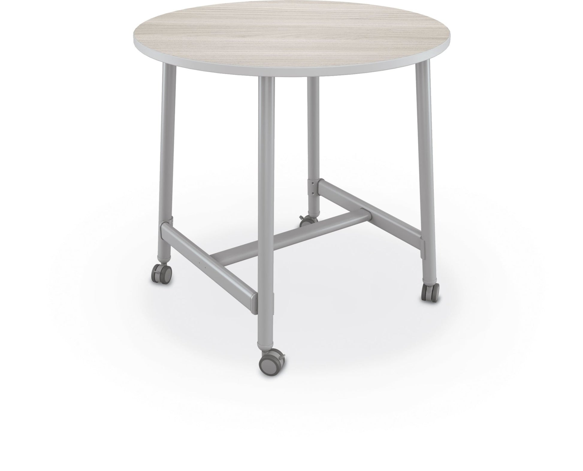 Mooreco Akt Table – 48" Round, Laminate Top, Fixed Height Available in 29"H, 36"H, or 42"H - SchoolOutlet