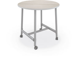 Mooreco Akt Table – 48" Round, Laminate Top, Fixed Height Available in 29"H, 36"H, or 42"H