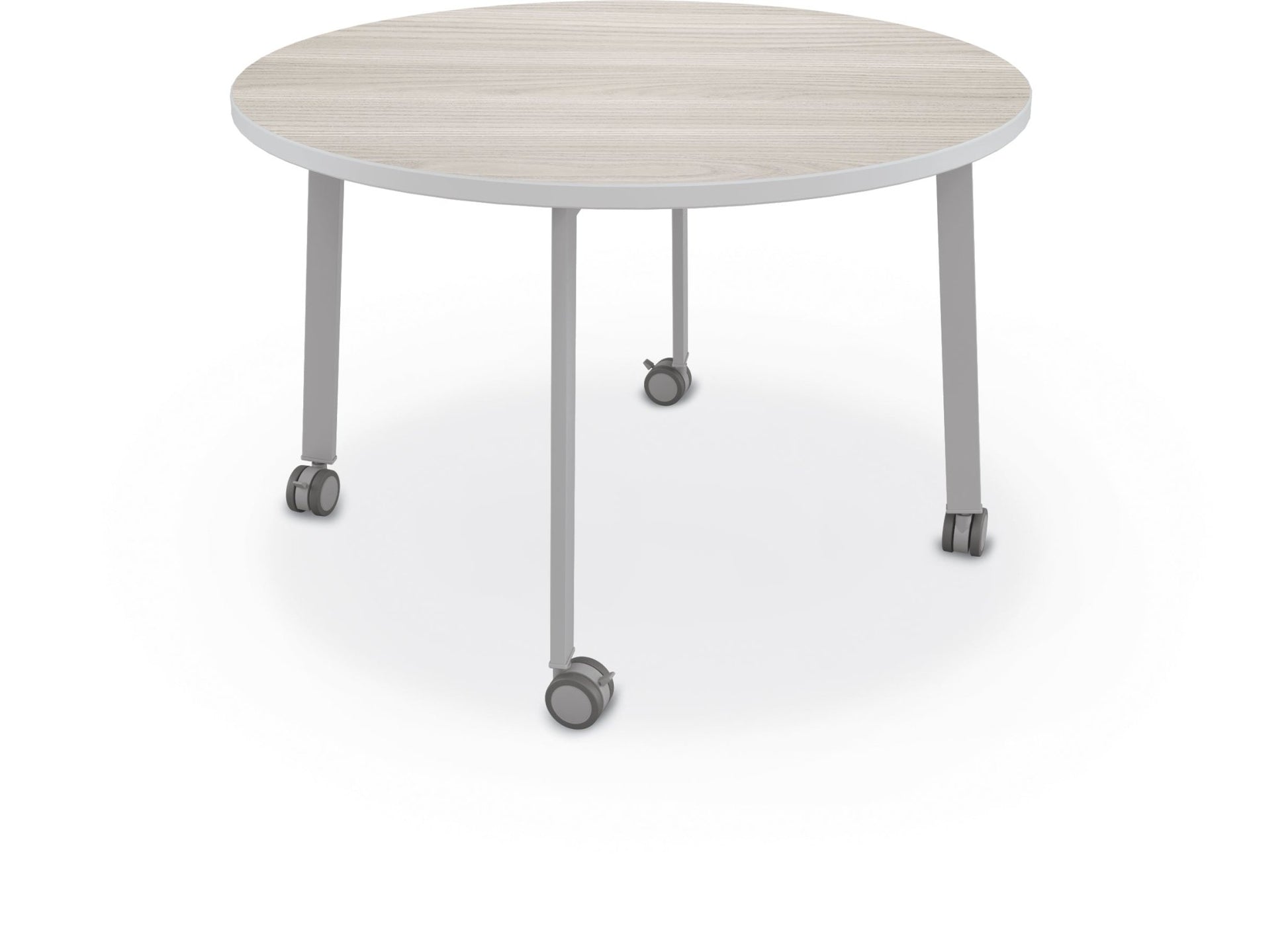 Mooreco Akt Table – 48" Round, Laminate Top, Fixed Height Available in 29"H, 36"H, or 42"H - SchoolOutlet