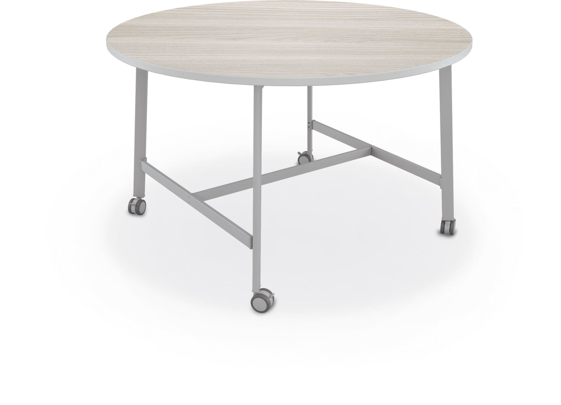 Mooreco Akt Table – 60" Round, Laminate Top, Fixed Height Available in 29"H, 36"H, or 42"H - SchoolOutlet