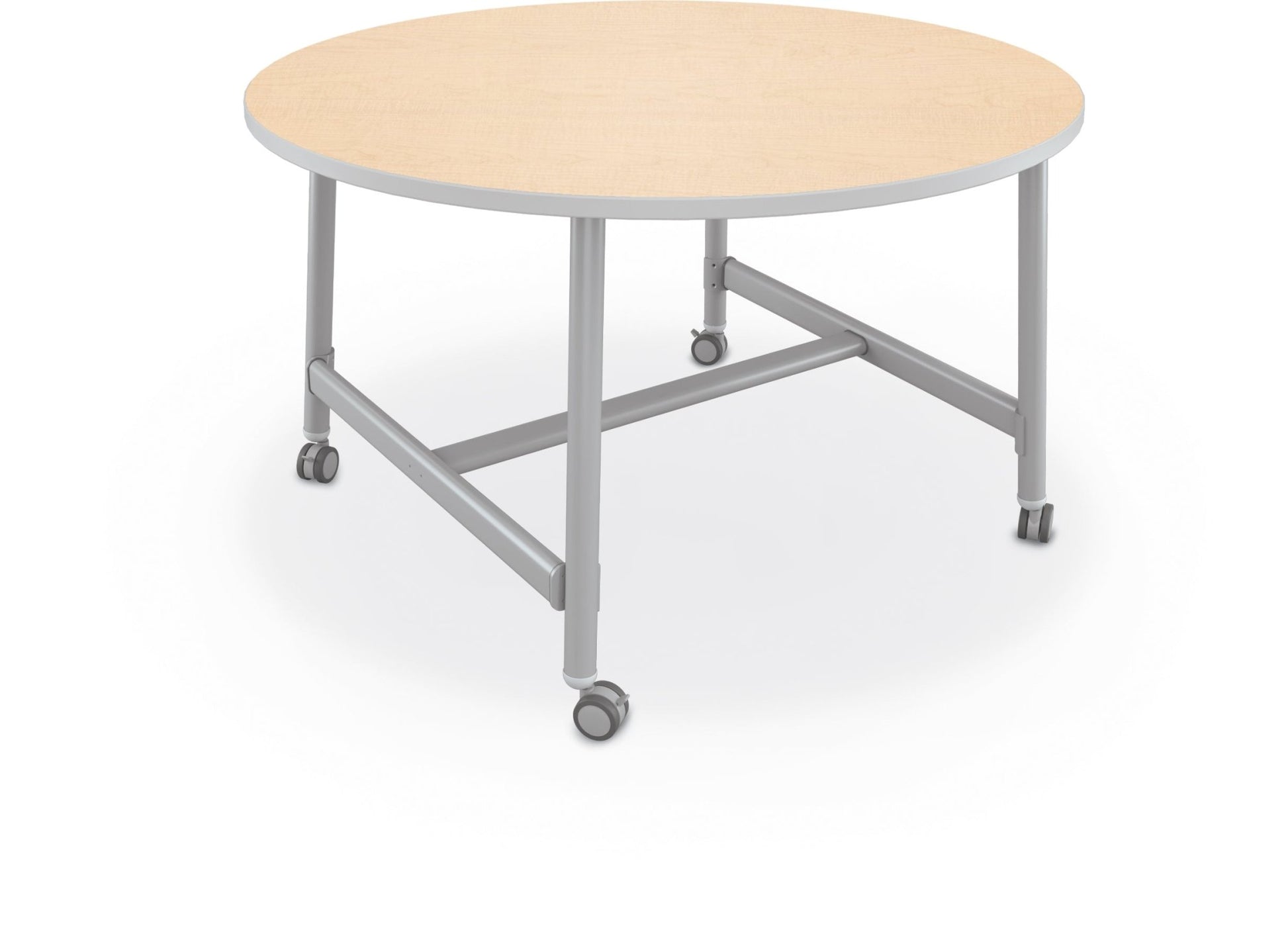 Mooreco Akt Table – 60" Round, Laminate Top, Fixed Height Available in 29"H, 36"H, or 42"H - SchoolOutlet