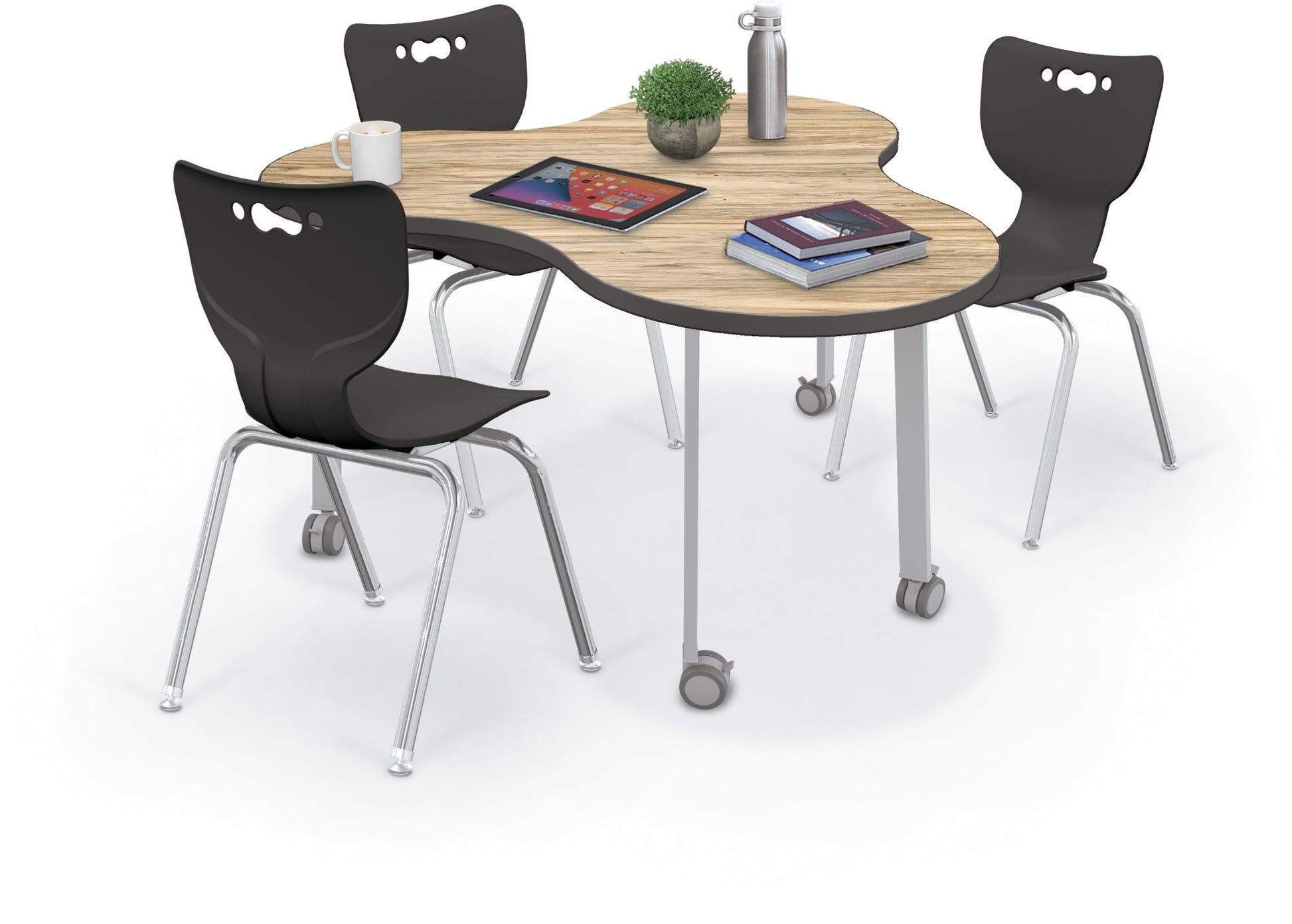 Mooreco Akt Table – Amoeba, Laminate Top, 29" Height - SchoolOutlet