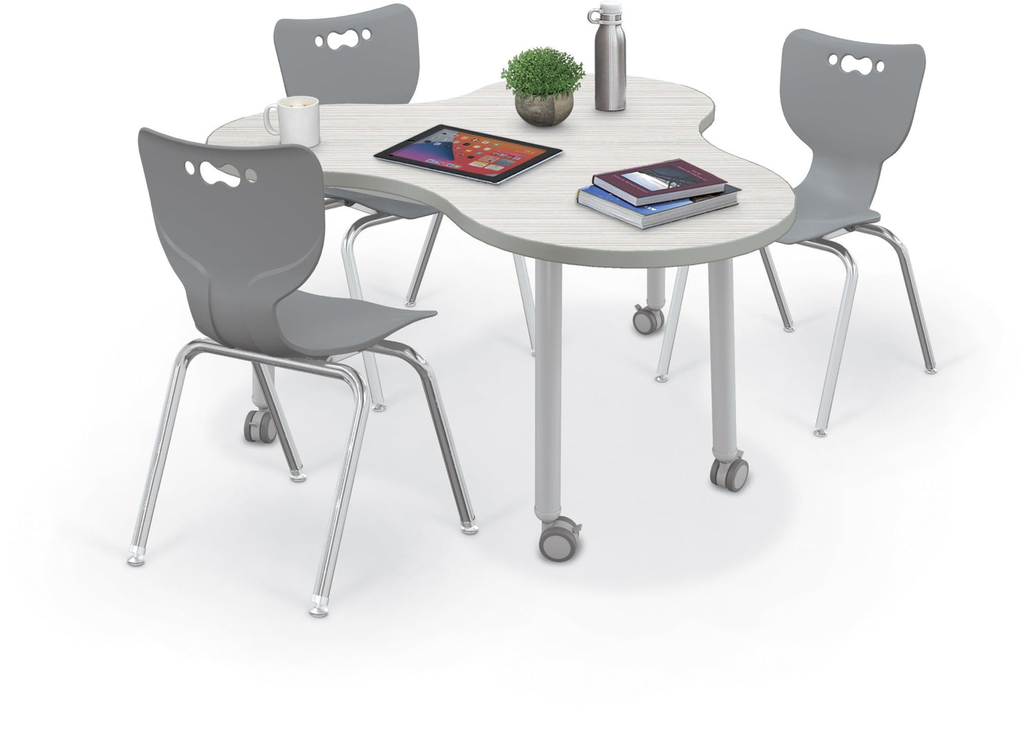 Mooreco Akt Table – Amoeba, Laminate Top, 29" Height - SchoolOutlet