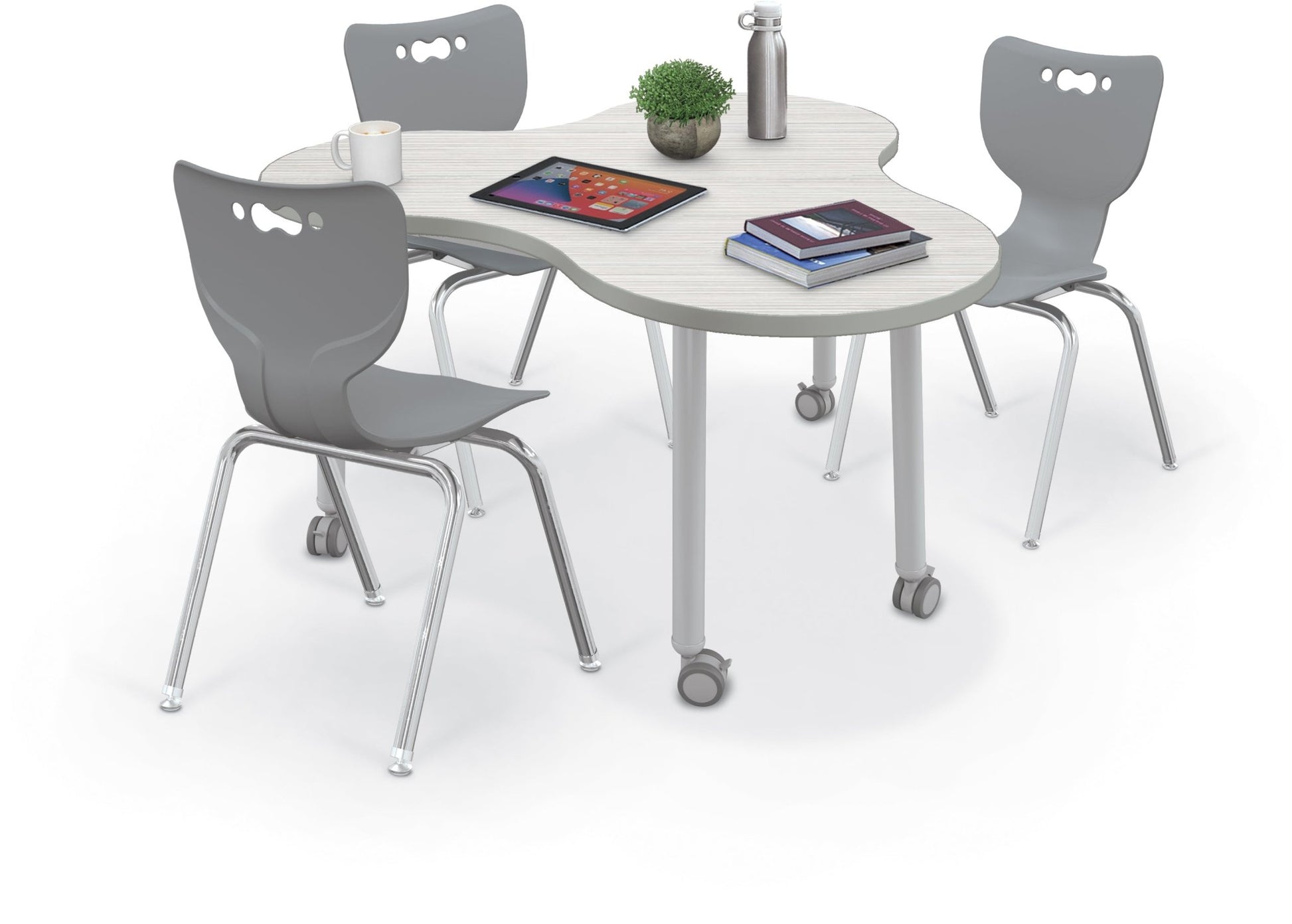 Mooreco Akt Table – Amoeba, Laminate Top, 29" Height - SchoolOutlet