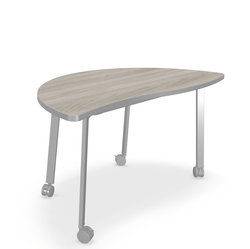 Mooreco Akt Table – Wavy Half Round, Laminate Top, 29" Height