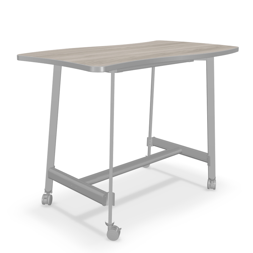 Mooreco Akt Table – Wavy Rectangle, Laminate Top, Fixed Height Available in 29"H, 36"H, or 42"H - SchoolOutlet