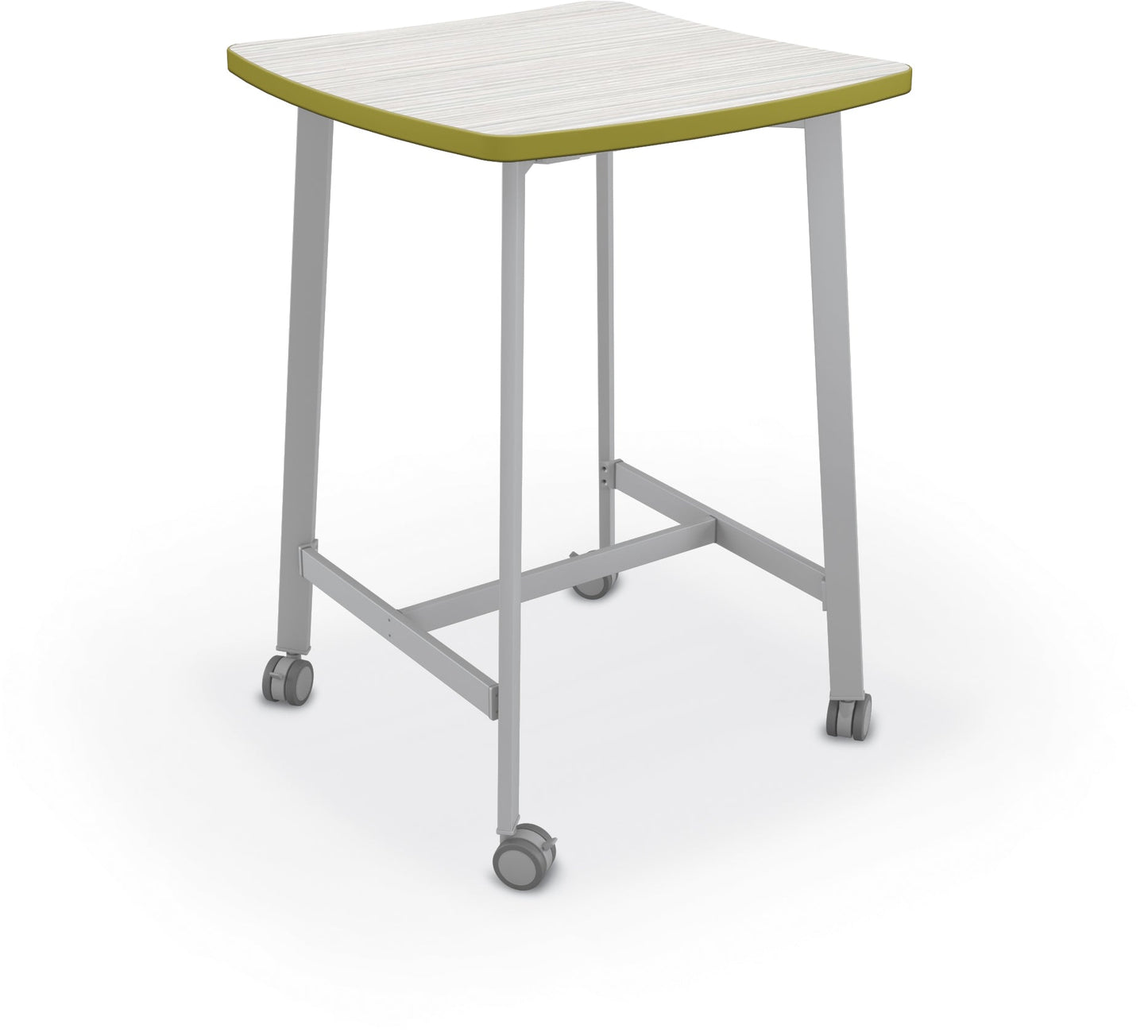 Mooreco Akt Table – Wavy Square, Laminate Top, Fixed Height Available in 29"H, 36"H, or 42"H - SchoolOutlet